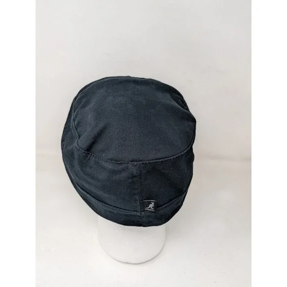 Vintage Kangol Army Hat Cadet Cap Fitted Flexfit XXL Black Twill Army Military - Picture 4 of 8